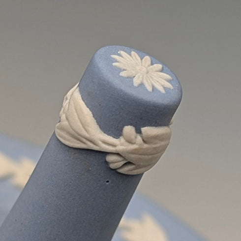 British Vintage Wedgwood Jasperware Ring Holder in Pale Blue